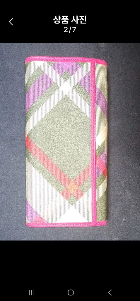 DAKS 닥스 체크 핑크 장지갑(20, 8)거의 새것에 가깝습니다 이미지