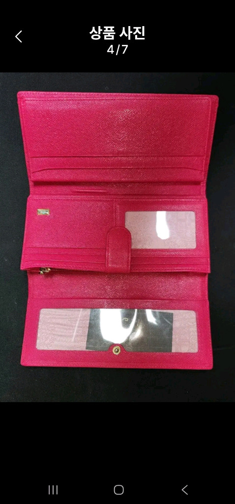 DAKS 닥스 체크 핑크 장지갑(20, 8)거의 새것에 가깝습니다 이미지