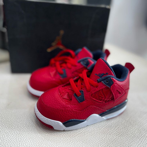 나이키 조던4 레트로 유아 운동화 레드 140 새상품