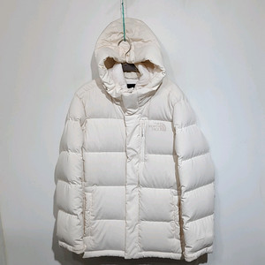 (L) 노스페이스 구스다운 패딩점퍼 크림색 거위털 후드자켓 이미지