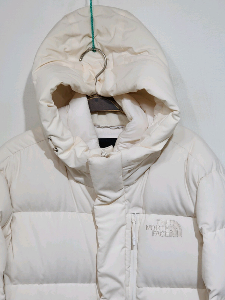 (L) 노스페이스 구스다운 패딩점퍼 크림색 거위털 후드자켓 이미지