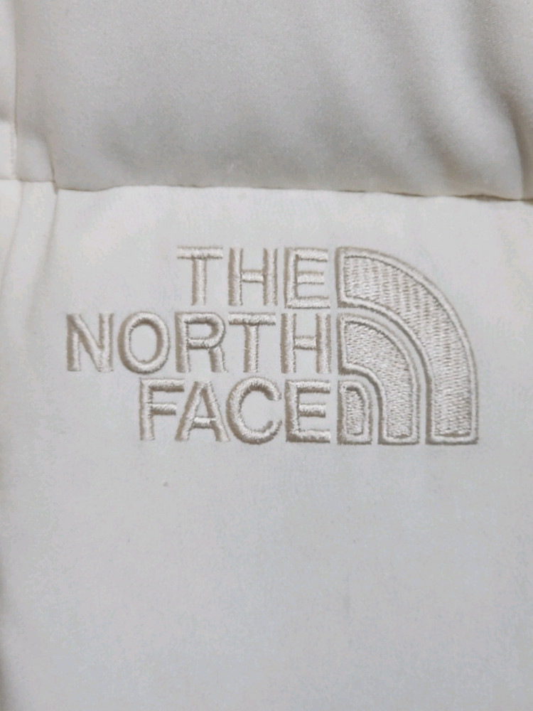 (L) 노스페이스 구스다운 패딩점퍼 크림색 거위털 후드자켓 이미지