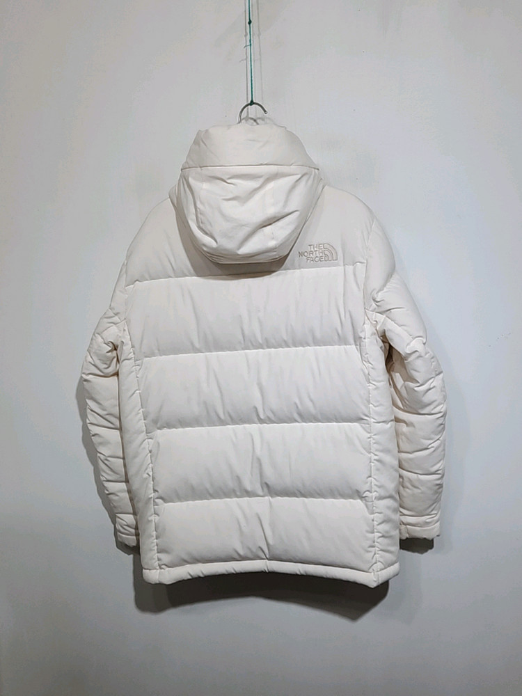 (L) 노스페이스 구스다운 패딩점퍼 크림색 거위털 후드자켓 이미지