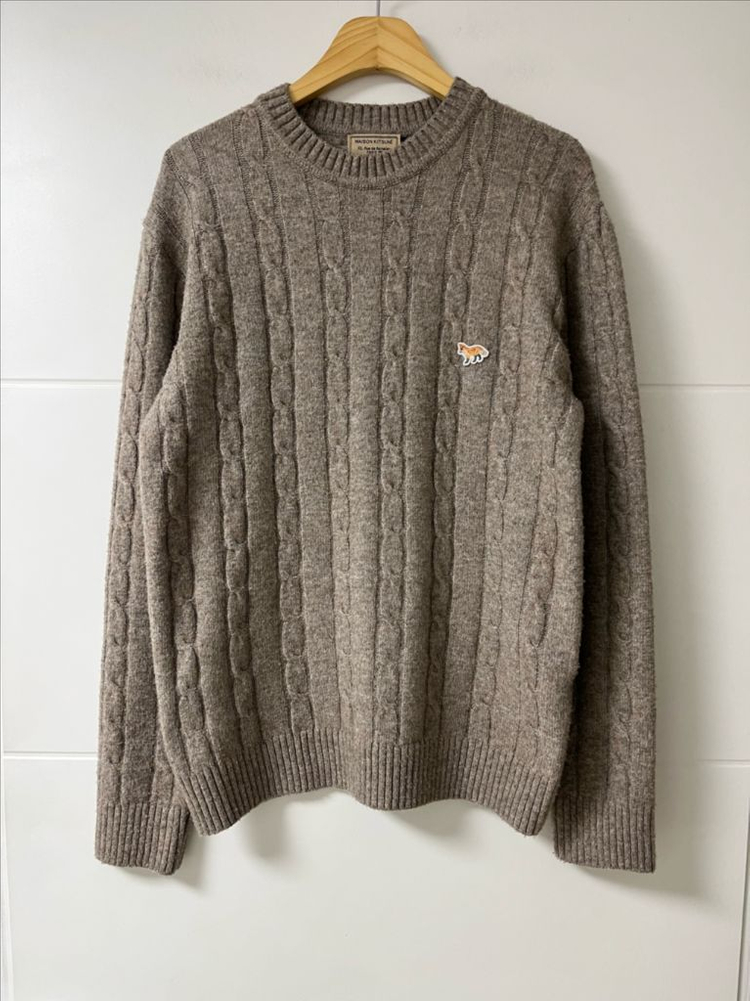 메종키츠네 케이블 니트 스웨터 이미지