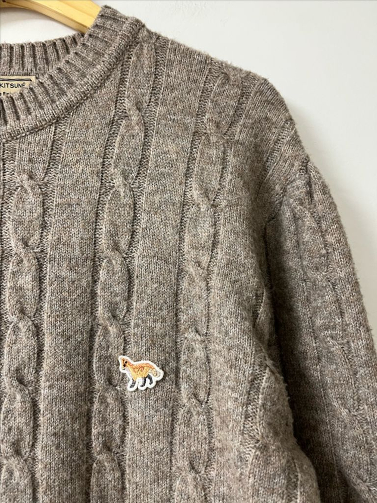 메종키츠네 케이블 니트 스웨터 이미지