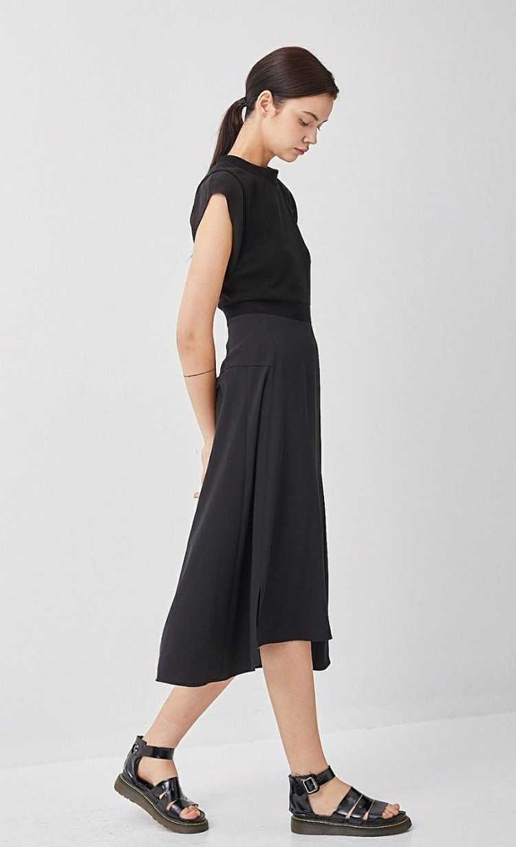 [새상품]보브(VOV) 숏슬리브 하이넥 배색 원피스 백화점신상 가격인하 (모델입은거보다 실물이 예쁜 원피스)--1