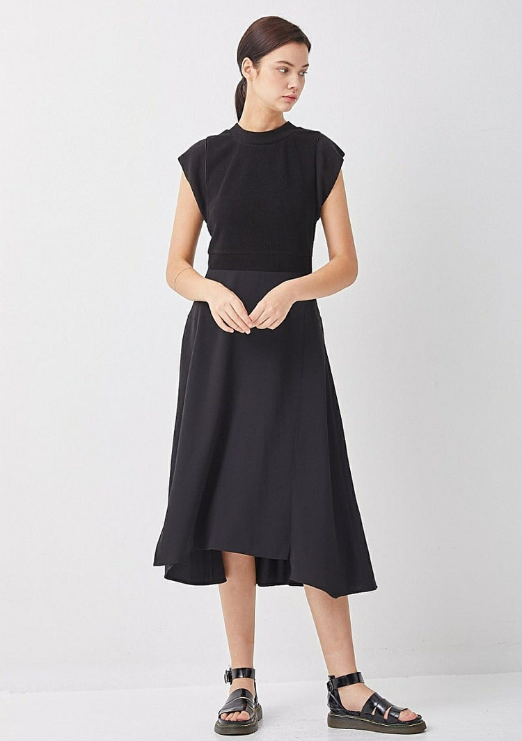 [새상품]보브(VOV) 숏슬리브 하이넥 배색 원피스 백화점신상 가격인하 (모델입은거보다 실물이 예쁜 원피스)--2