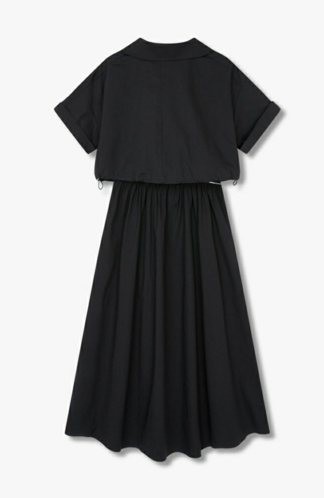 [새상품]보브(VOV) 셔츠 레이어드 밴딩 원피스(2024신상)--6