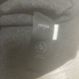 마쥬 그레이 골지 얇은 부드러운 니트 목폴라 티셔츠 55사이즈