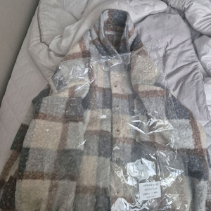 브람3color체크 자켓