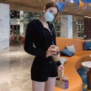 페일제이드 Y2K 벨벳 트레이닝 SET 블랙 이미지