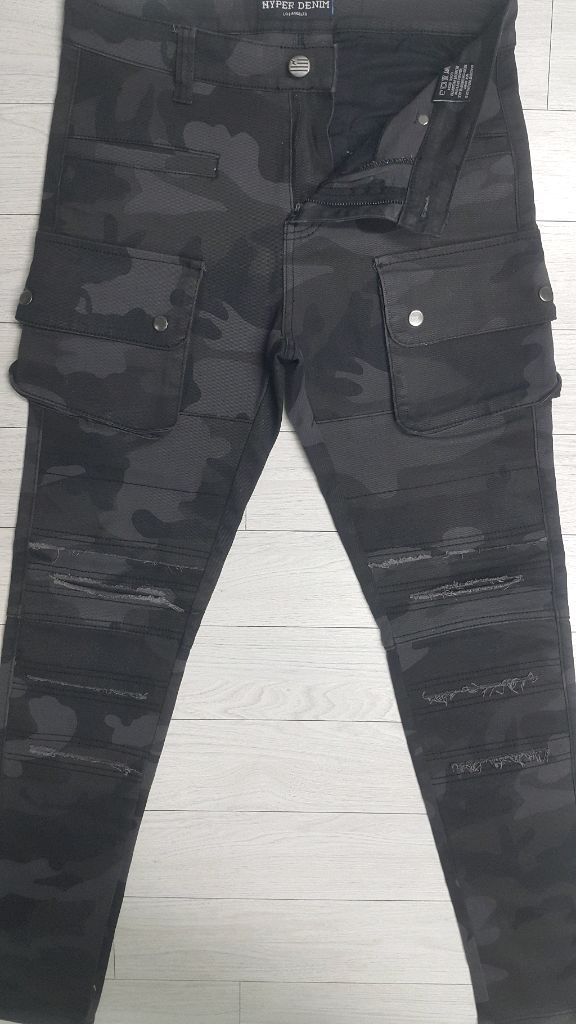 HYPER DENIM 밀리터리 카고바지(사방스판) 30~31인치(No.933)택없는새상품! 이미지