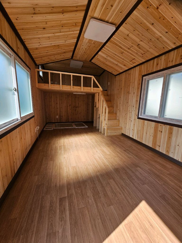 고급 3*7 복층 다락형 농막,농촌체류형쉼터, 이동식주택,컨테이너,세컨하우스 1500만원 이미지