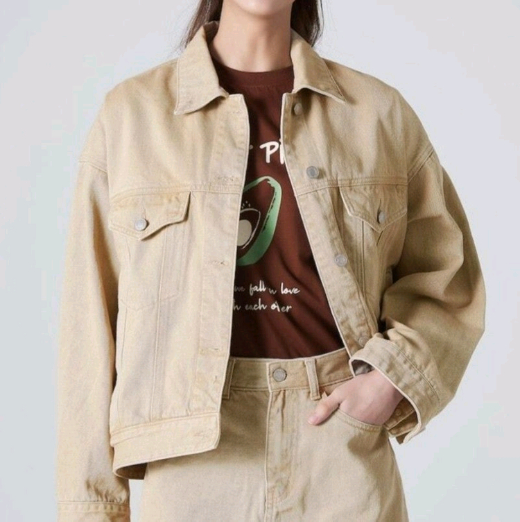 에잇세컨즈 베이지 코튼 면자켓 아메카지 데님자켓 트러커 / 매니크 블랙업 어텀 데일리쥬 베이델리 바온 커먼유니크 이미지