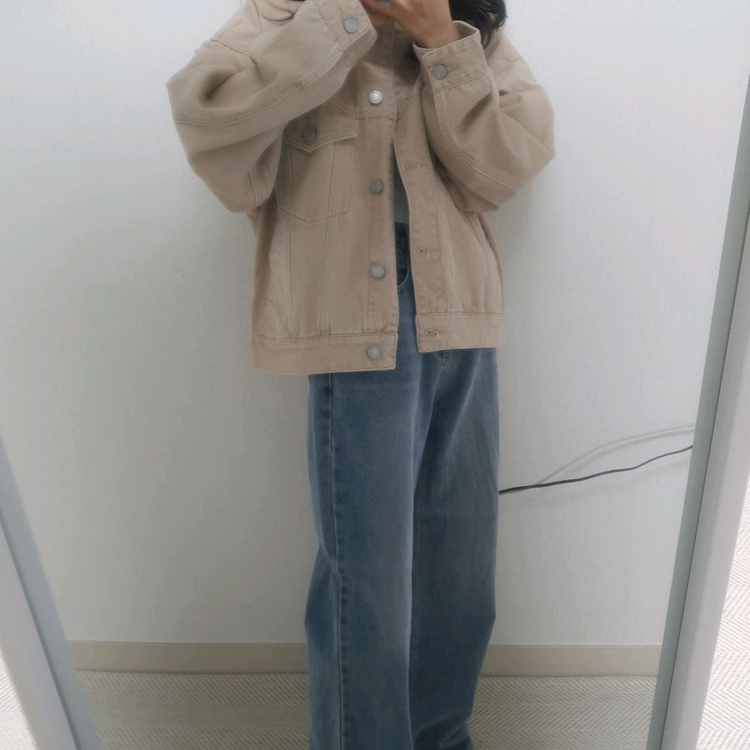 에잇세컨즈 베이지 코튼 면자켓 아메카지 데님자켓 트러커 / 매니크 블랙업 어텀 데일리쥬 베이델리 바온 커먼유니크 이미지