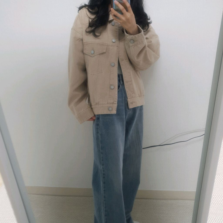 에잇세컨즈 베이지 코튼 면자켓 아메카지 데님자켓 트러커 / 매니크 블랙업 어텀 데일리쥬 베이델리 바온 커먼유니크 이미지