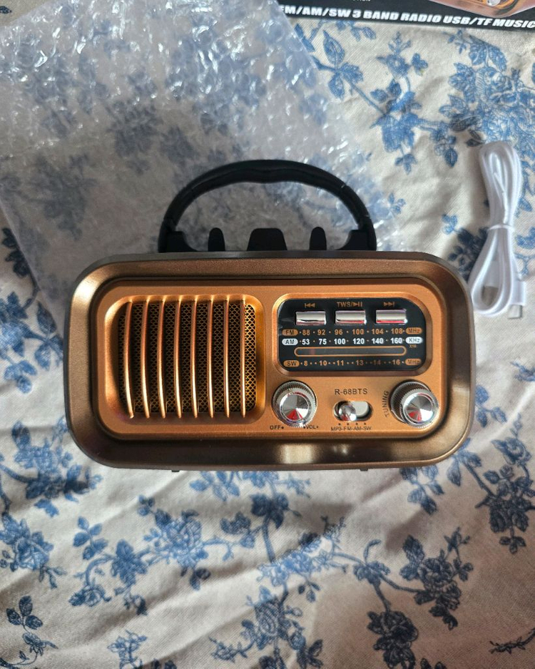 앤틱 무선 라디오 블루투스스피커--0