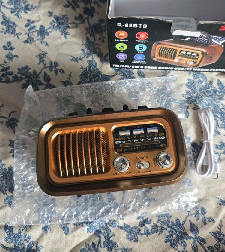 앤틱 무선 라디오 블루투스스피커--7