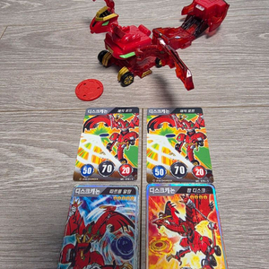 터닝메카드W 디스크캐논(발사체 O)+메카드 4장