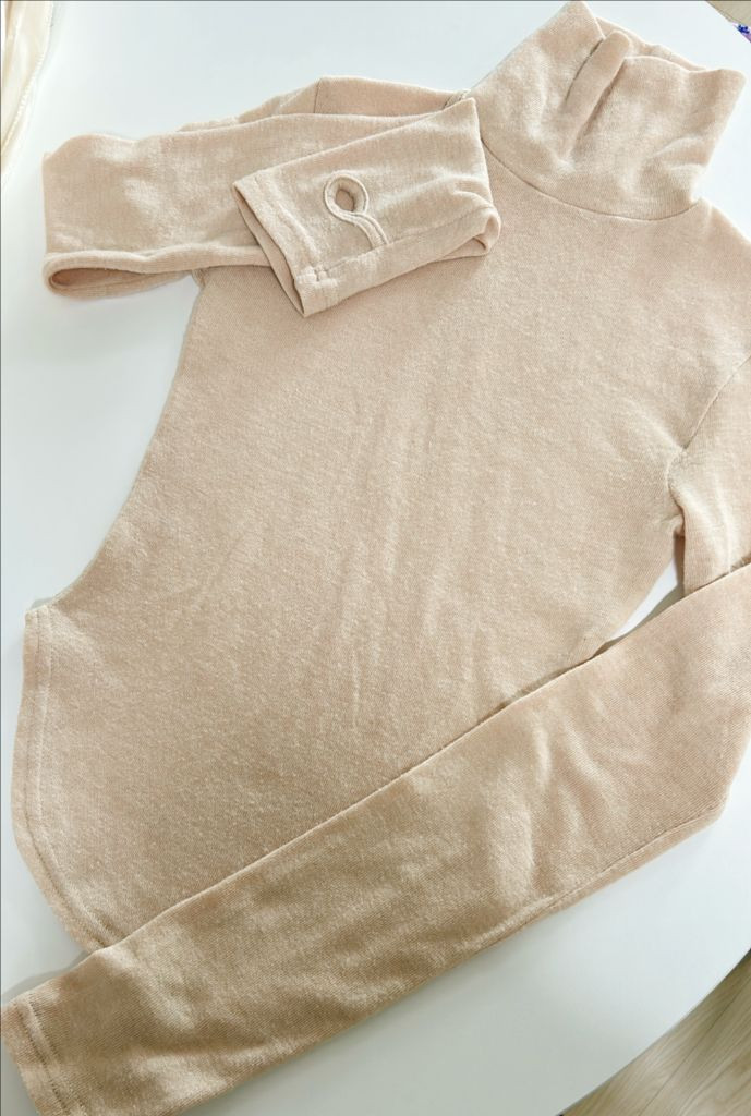 울 기모 워머 폴라 롱 슬리브리스 티셔츠 이미지