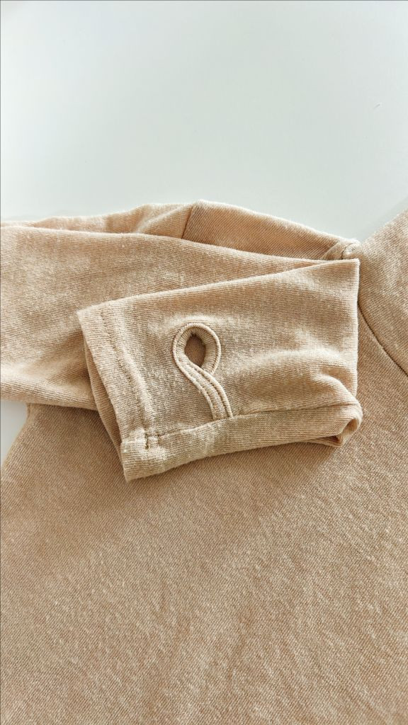 울 기모 워머 폴라 롱 슬리브리스 티셔츠 이미지