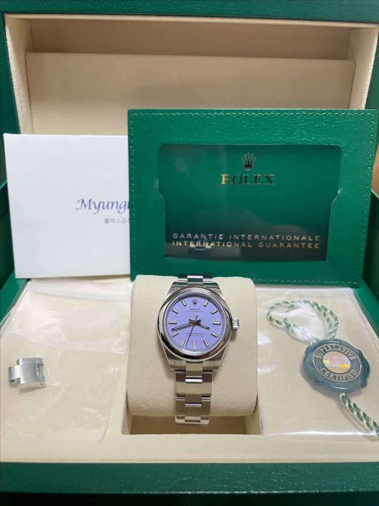새상품 선물용 롤렉스 276200 오피28 라벤더판 판매합니다~~--0