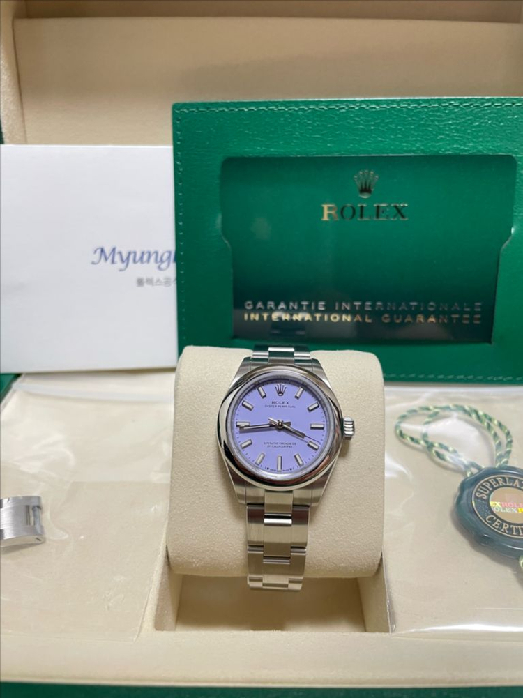 새상품 선물용 롤렉스 276200 오피28 라벤더판 판매합니다~~--4