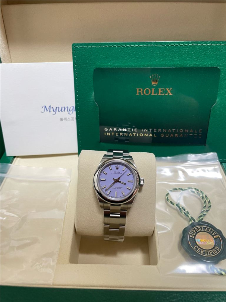 새상품 선물용 롤렉스 276200 오피28 라벤더판 판매합니다~~--7