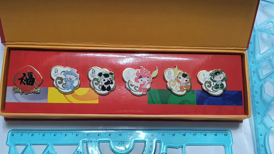 2008 베이징 올림픽 기념 뱃지 세트 이미지