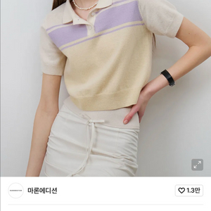 (3/15추가업뎃) 마론에디션 24년 카라 반팔 니트 이미지