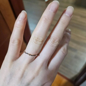 14k 블랙큐빅반지