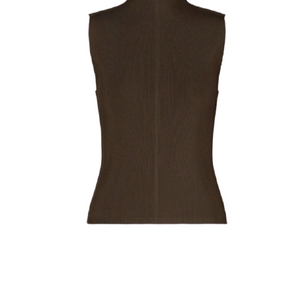 플리츠플리즈 하이넥미스트 다크브라운