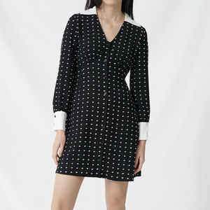 MAJE 마쥬 폴카 도트 미니 드레스 원피스 36