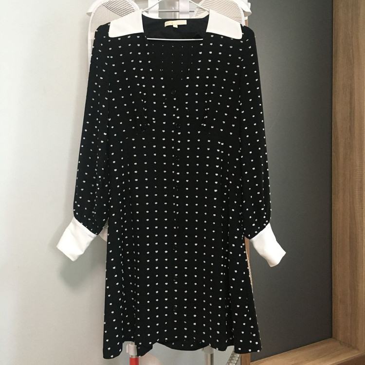 MAJE 마쥬 폴카 도트 미니 드레스 원피스 36--1