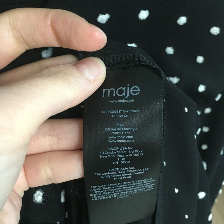 MAJE 마쥬 폴카 도트 미니 드레스 원피스 36--4