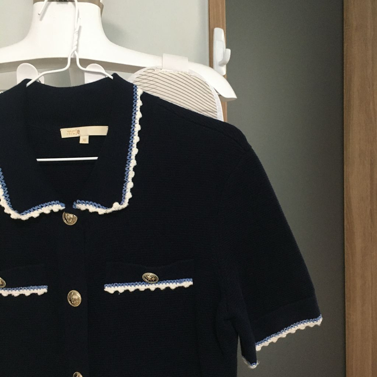 MAJE 마쥬 로리아노 스캘럽드 트림 원피스 36--2