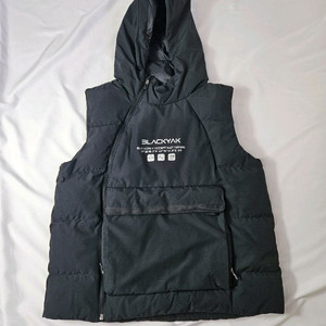 블랙야크 사선 베스트 후드자켓 조끼패딩 고프코어 카고 M