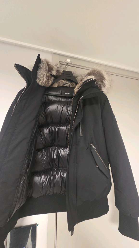 맥케이지 21fw 딕슨봄버패딩 블랙/실버폭스퍼 이미지