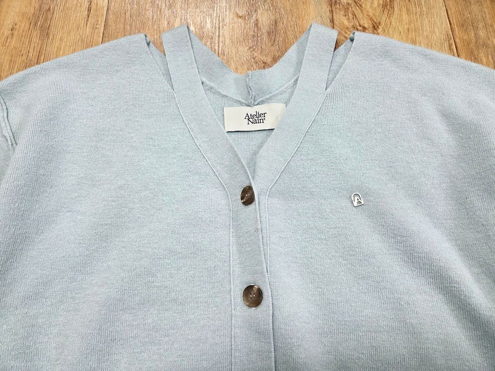 아틀리에나인(Atelier Nain) 로웰 컷아웃 니트가디건 프리사이즈--5