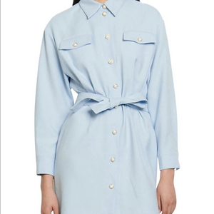 새상품 SANDRO 산드로 에스텔 우븐 벨트 원피스 34