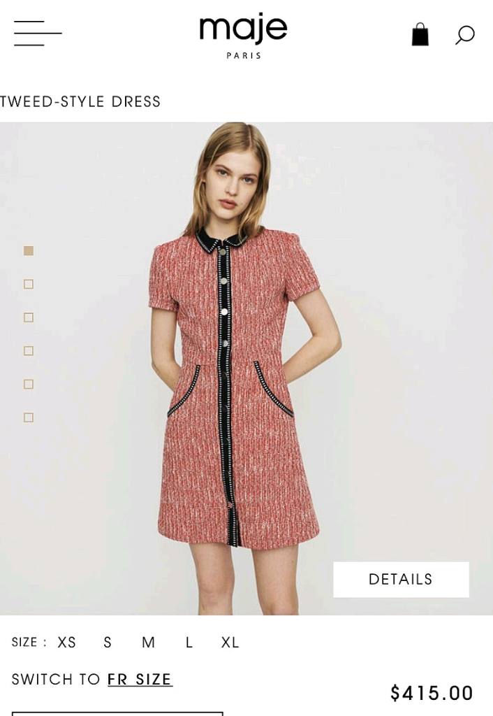 마쥬 제니 안유진 원피스 트위드 36사이즈--1