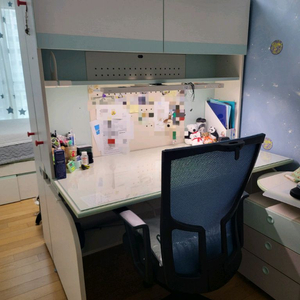 일룸 링키플러스 학생방 풀세트(책상,익스텐션 보조책상&서랍,책장2개,SS침대프레임,의자) 이미지