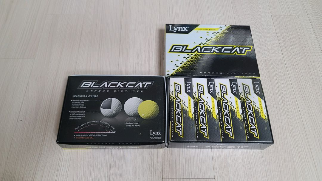 (새상품) Lynx 링스 블랙캣 골프공 옐로우 24구 이미지
