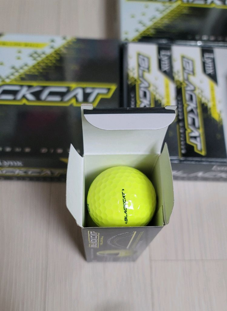 (새상품) Lynx 링스 블랙캣 골프공 옐로우 24구 이미지