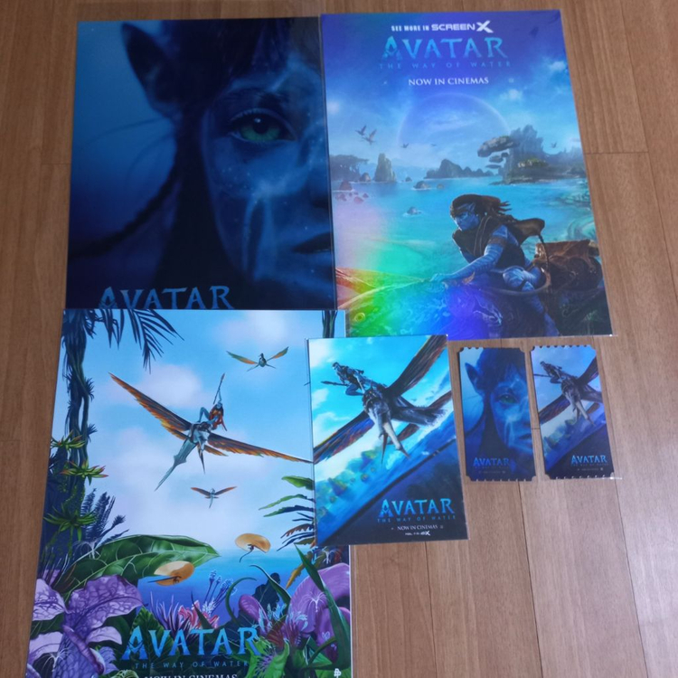 아바타2 오리지널티켓 오티 수퍼플렉스아트카드 필름마크 포스터4DX스크린엑스 이미지