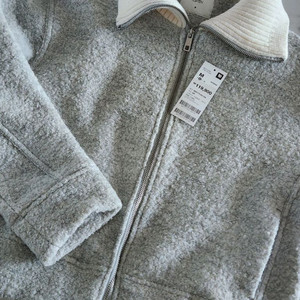 (새상품) 탑텐 부클 카라 집업 자켓 블루종 점퍼