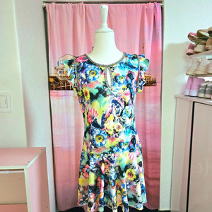 자체제작 수체화 스톤 원피스