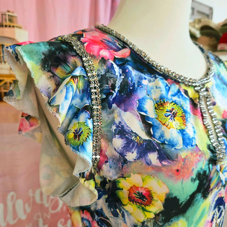 자체제작 수체화 스톤 원피스--2