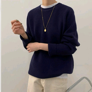 부드러운 촉감좋은 비스코스 니트 네이비 F 5566