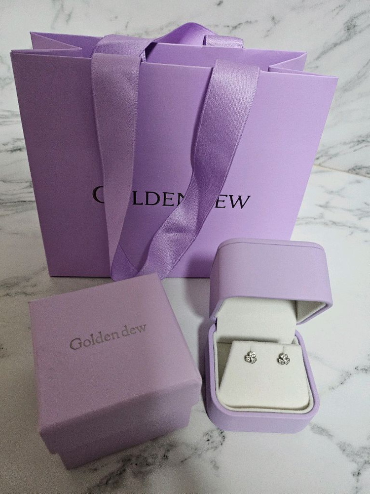 골든듀 스윗베리 파베 다이아 귀걸이--1